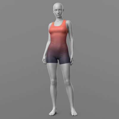 Texture Set 1v Wrestling Overalls G8 Female