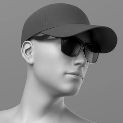 Baseball Cap and Sunglasses G8 Male