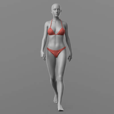 Bikini Swimsuit 3V 3D Model