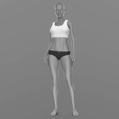 Denim Panties with Sport Top G8 Female