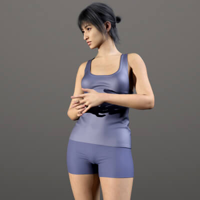 Fitness Tank Top and Sports Shorts G9