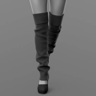 Knee Socks and Shoes 1v G8 Female by Elena_Shvets