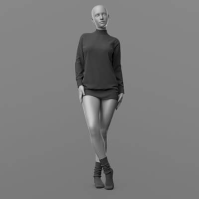 Long Sweater and Socks G8 Female