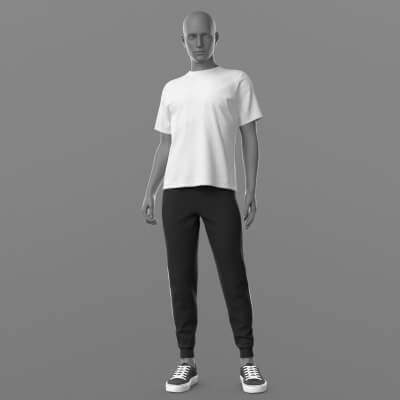 Shirt 01v Sports Pants Sneakers G8 Male