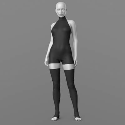 Sports Jumpsuit 02v and Stockings 02v G8F