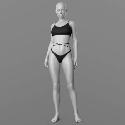 Top 06v and Lace Panties G8 Female