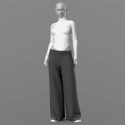Wide Trousers Bodysuit Sneakers 2v G8 Female