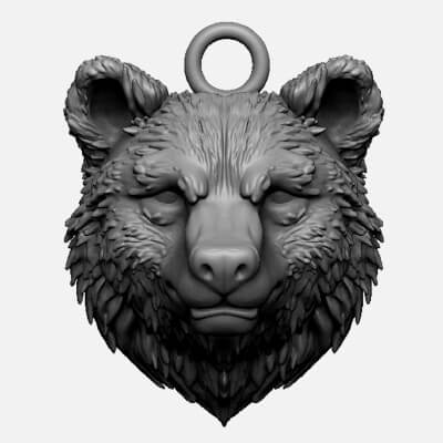 Bear Head Pendant