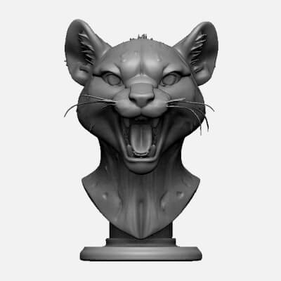  Cheetah Head Bust