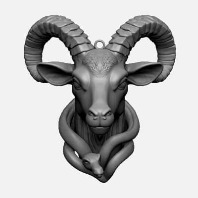  Goat Pendant 2
