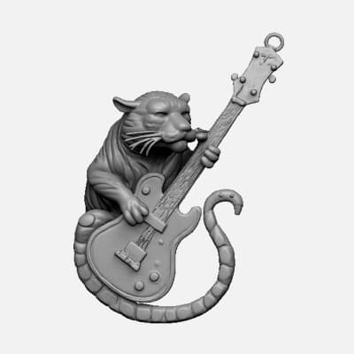  Guitar Tiger Pendant
