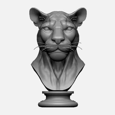  Panther Head Bust