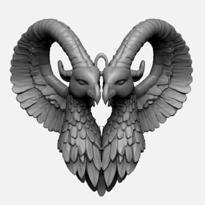  Ram and Eagle Pendant