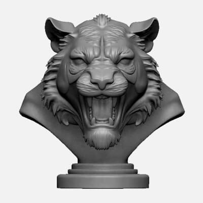  Tiger Head Bust 2