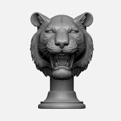  Tiger Head Bust