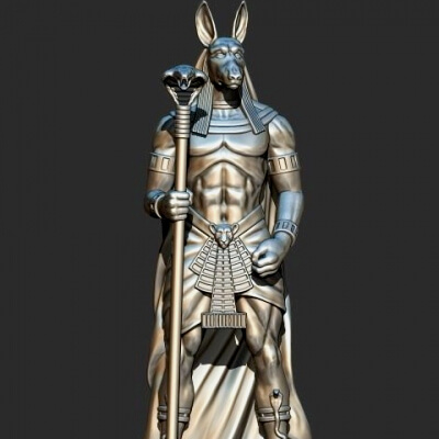 Anubis Statue of Egyptian God 3D Print Model 3D Print Model by elrahmahtech