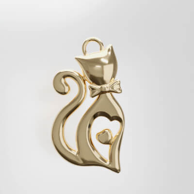 Gold Cat 02 Animal