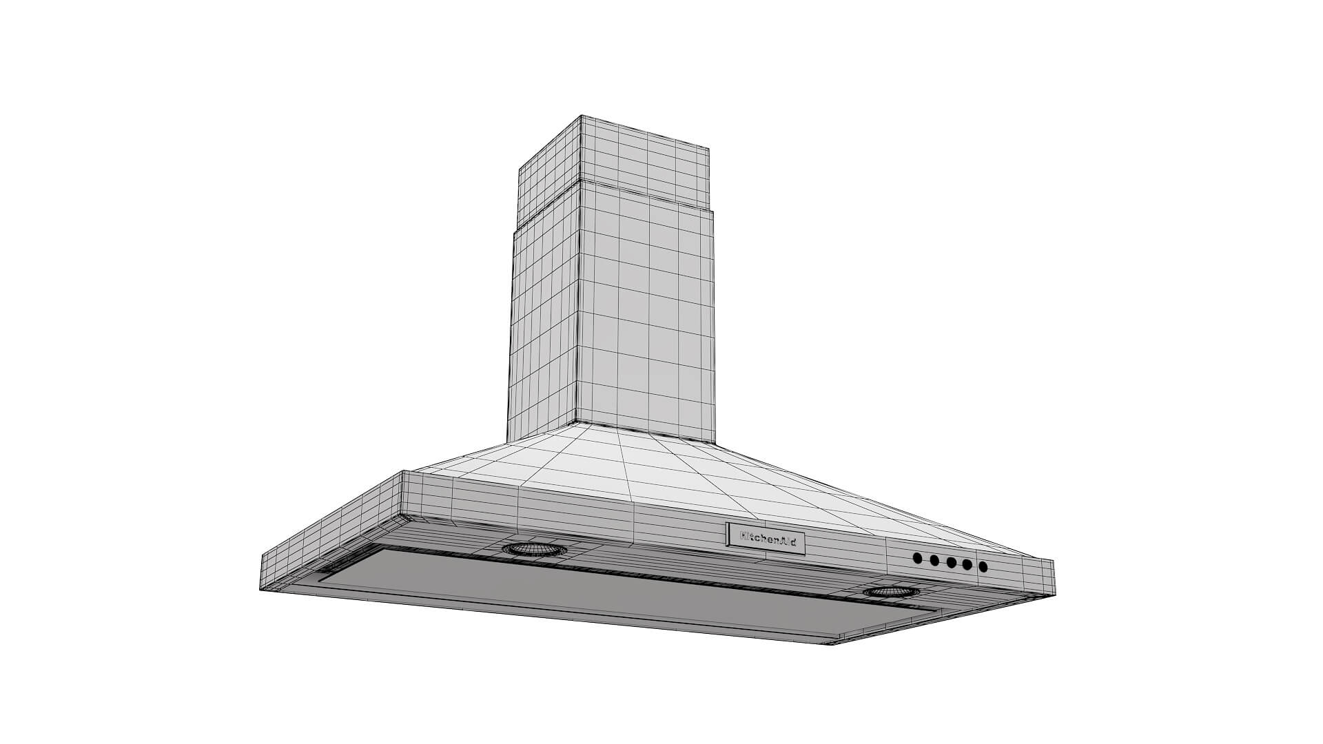 KitchenAid Canopy Hood Kvwb406Dss 3D Model by enamulroni