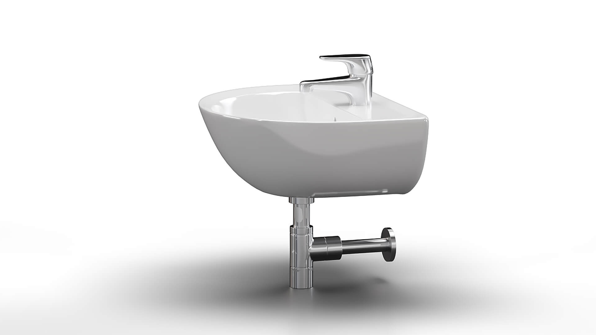 Washbasins Sink IDEAL Standard Esco New - 3D Model by enamulroni