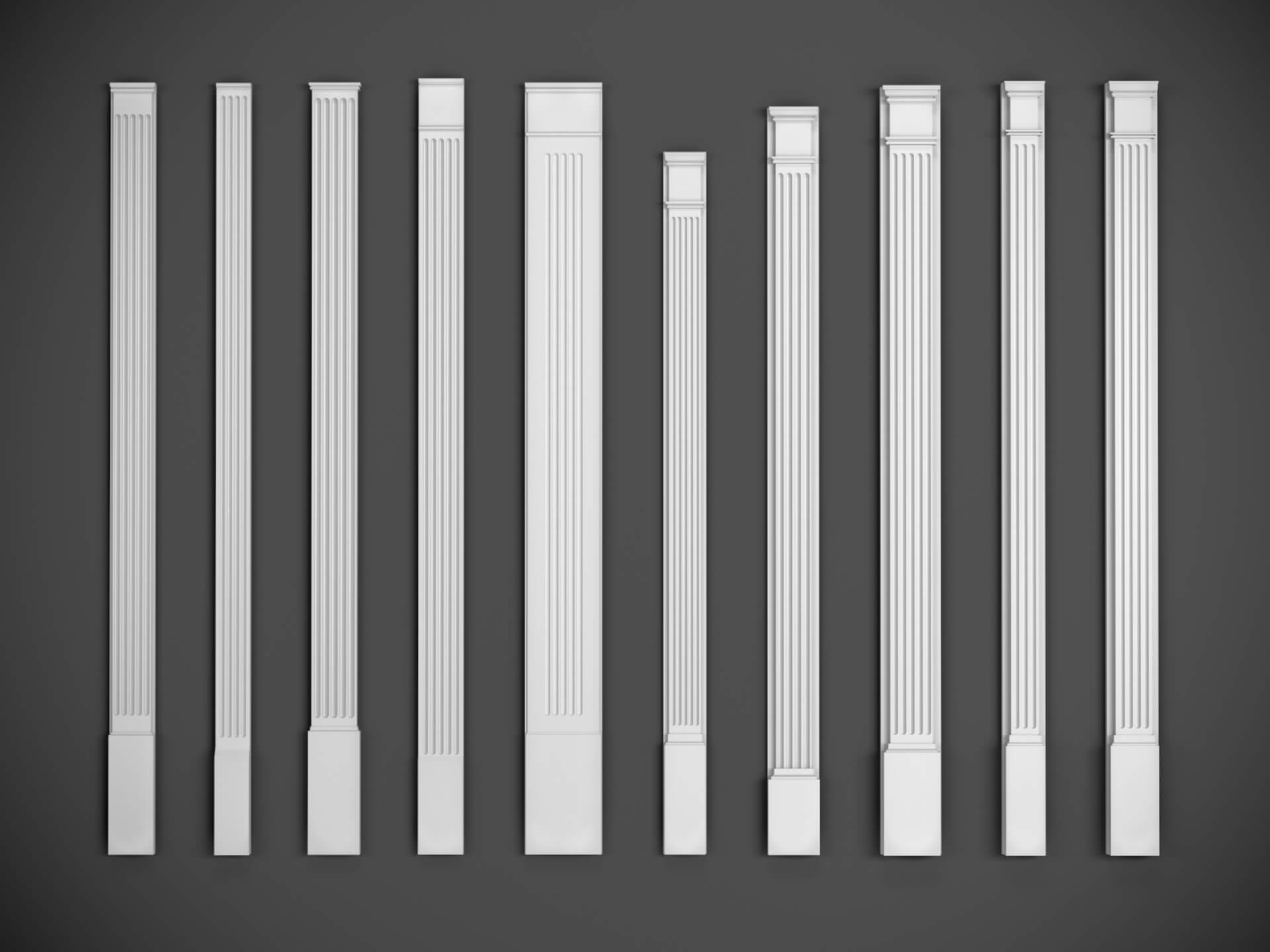 +150 Pilasters Collection Kitbash - 3D Model by engmianoa