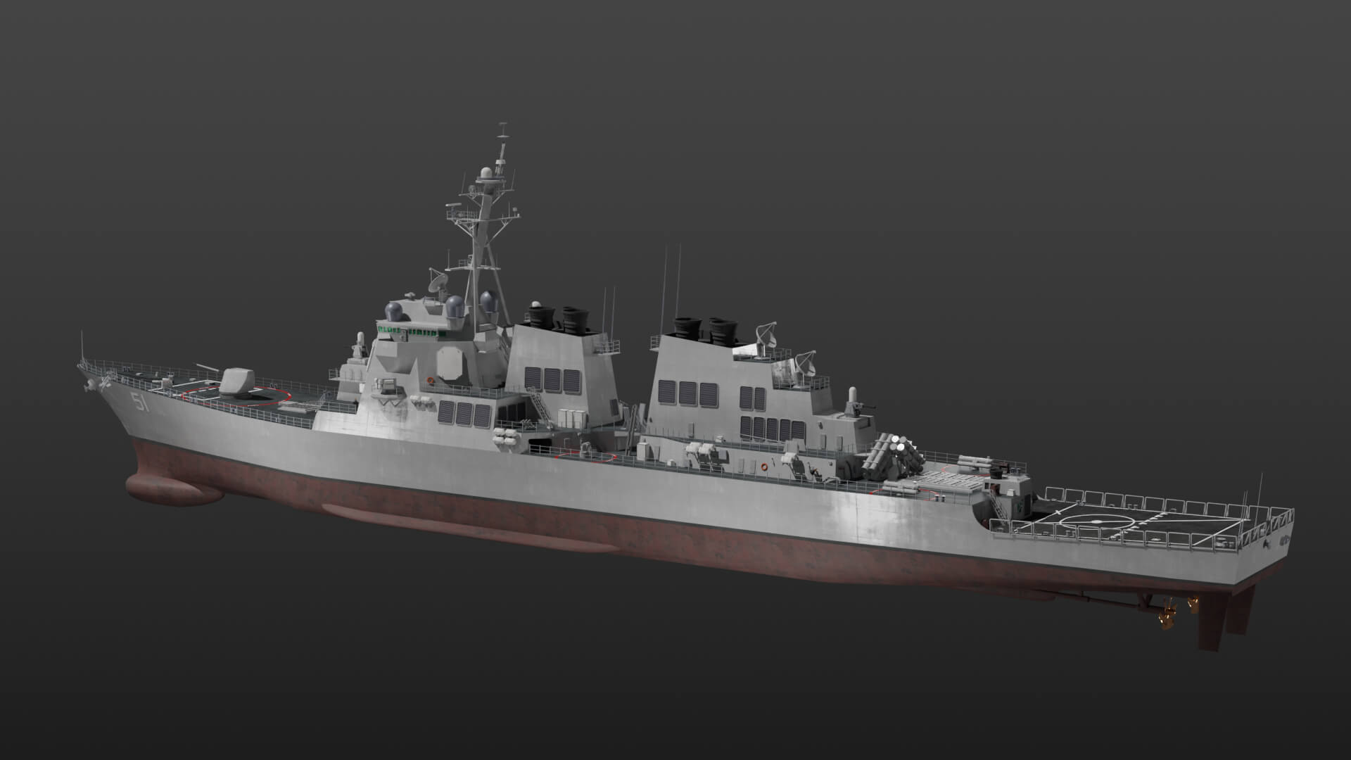 Arleigh Burke Flight I - 3D Model by ennuishao