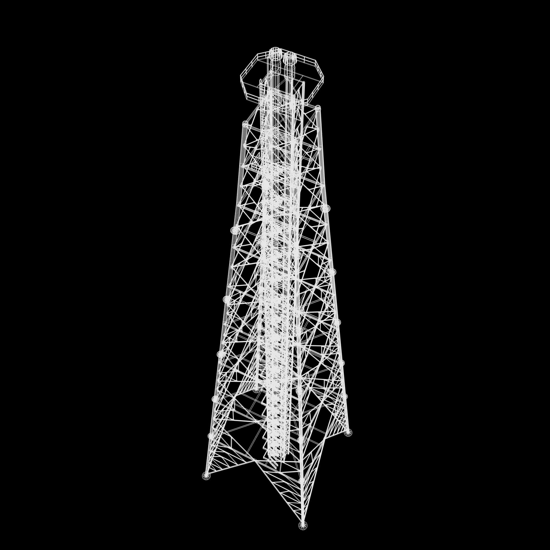 Flare Stack of Refinery - 3D Model by ennuishao