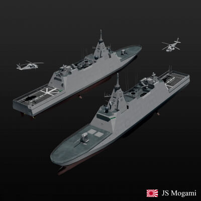 Mogami Class Frigate 3D Model by ennuishao