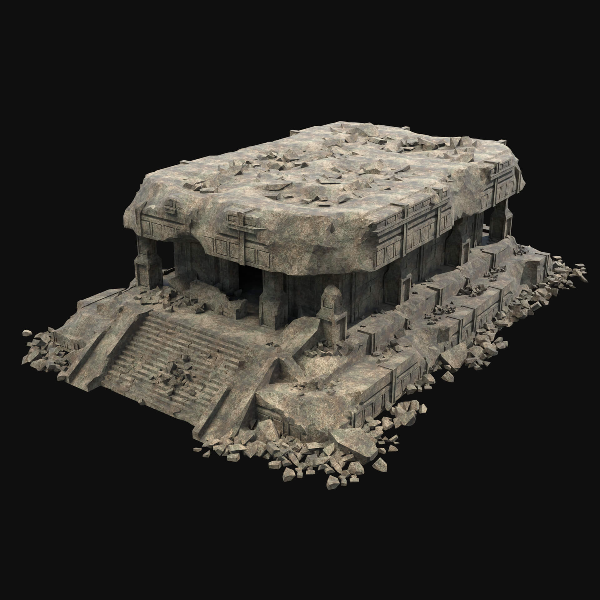 Ancient Temple Ruins Tomb Collection - 3D Model by Enterables