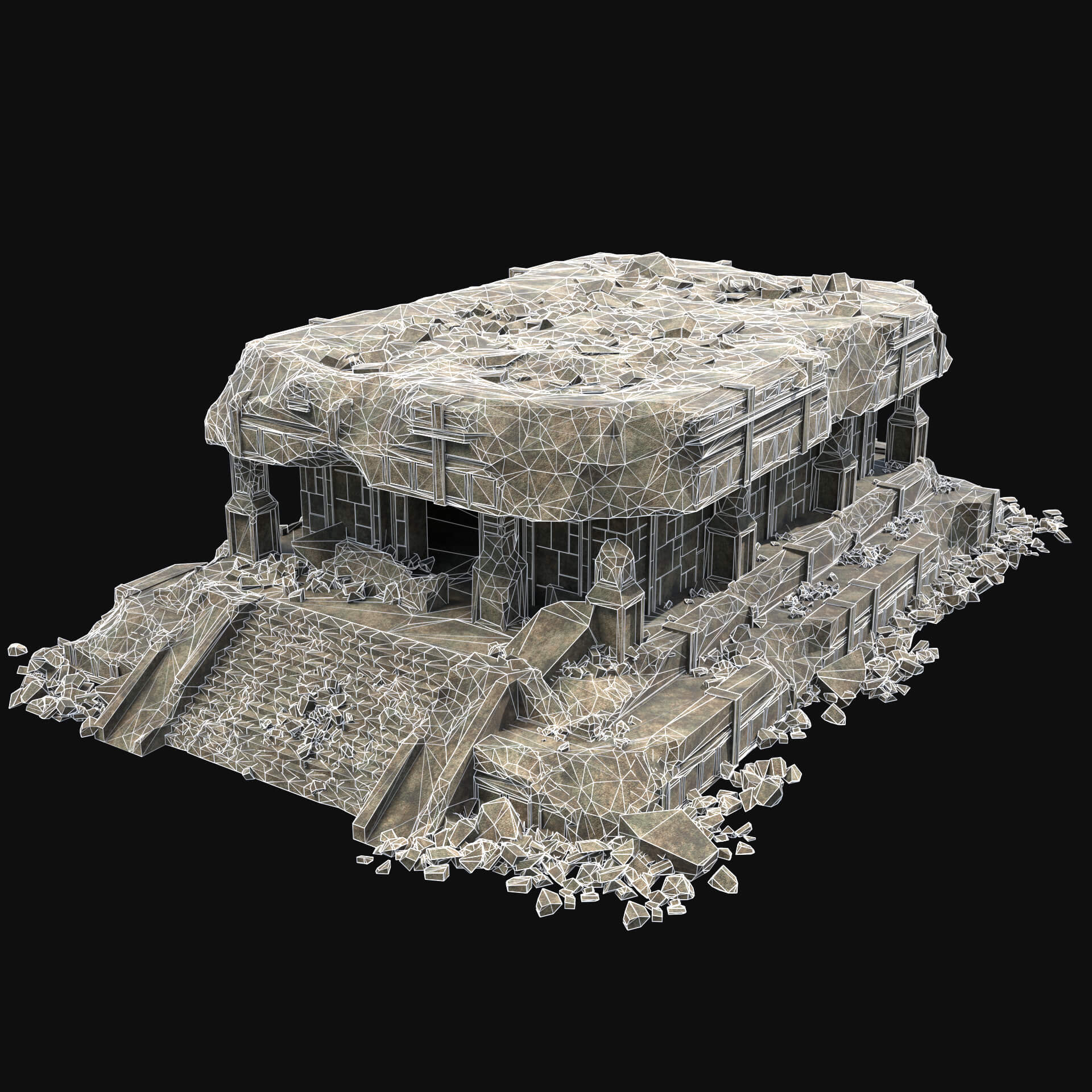 Ancient Temple Ruins Tomb Collection - 3D Model by Enterables