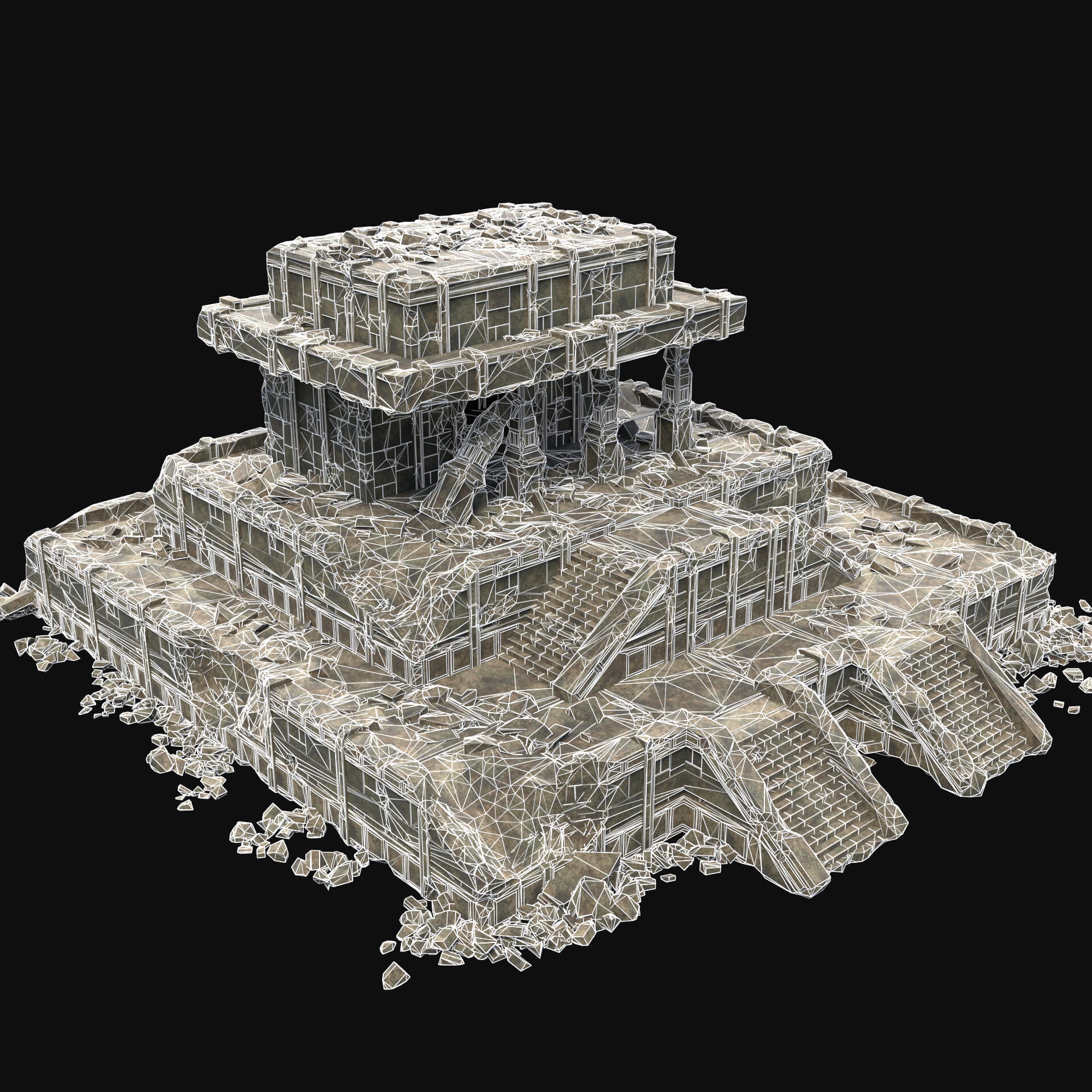 Ancient Temple Ruins Tomb Collection - 3D Model by Enterables