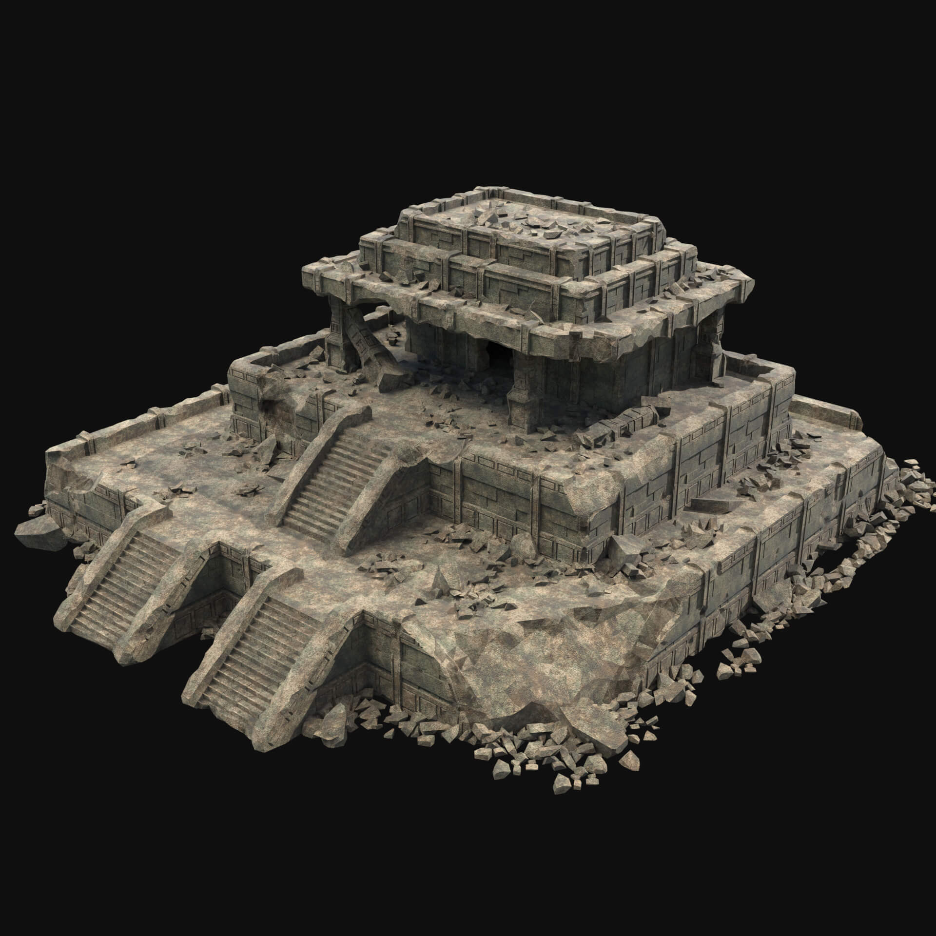 Ancient Temple Ruins Tomb Collection - 3D Model by Enterables