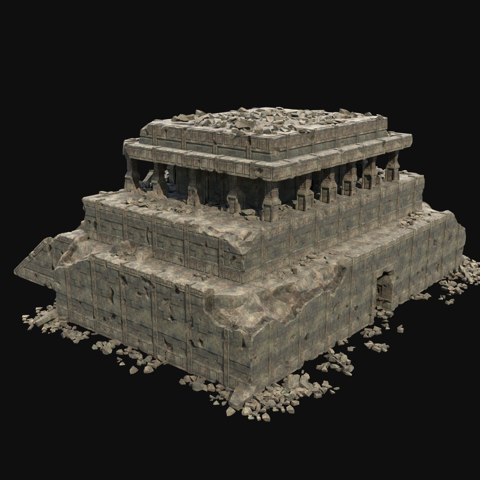 Ancient Temple Ruins Tomb Collection - 3D Model by Enterables