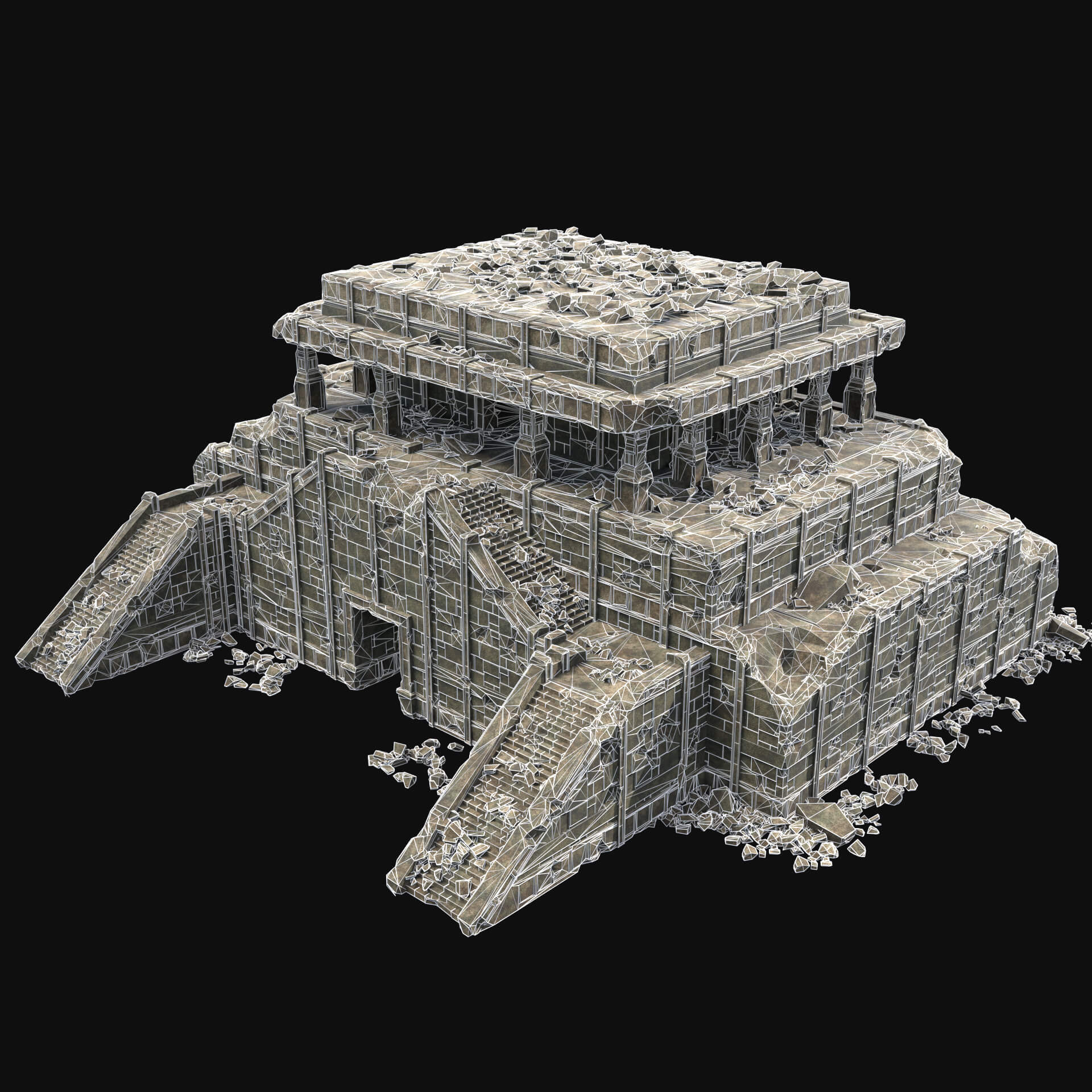 Ancient Temple Ruins Tomb Collection - 3D Model by Enterables
