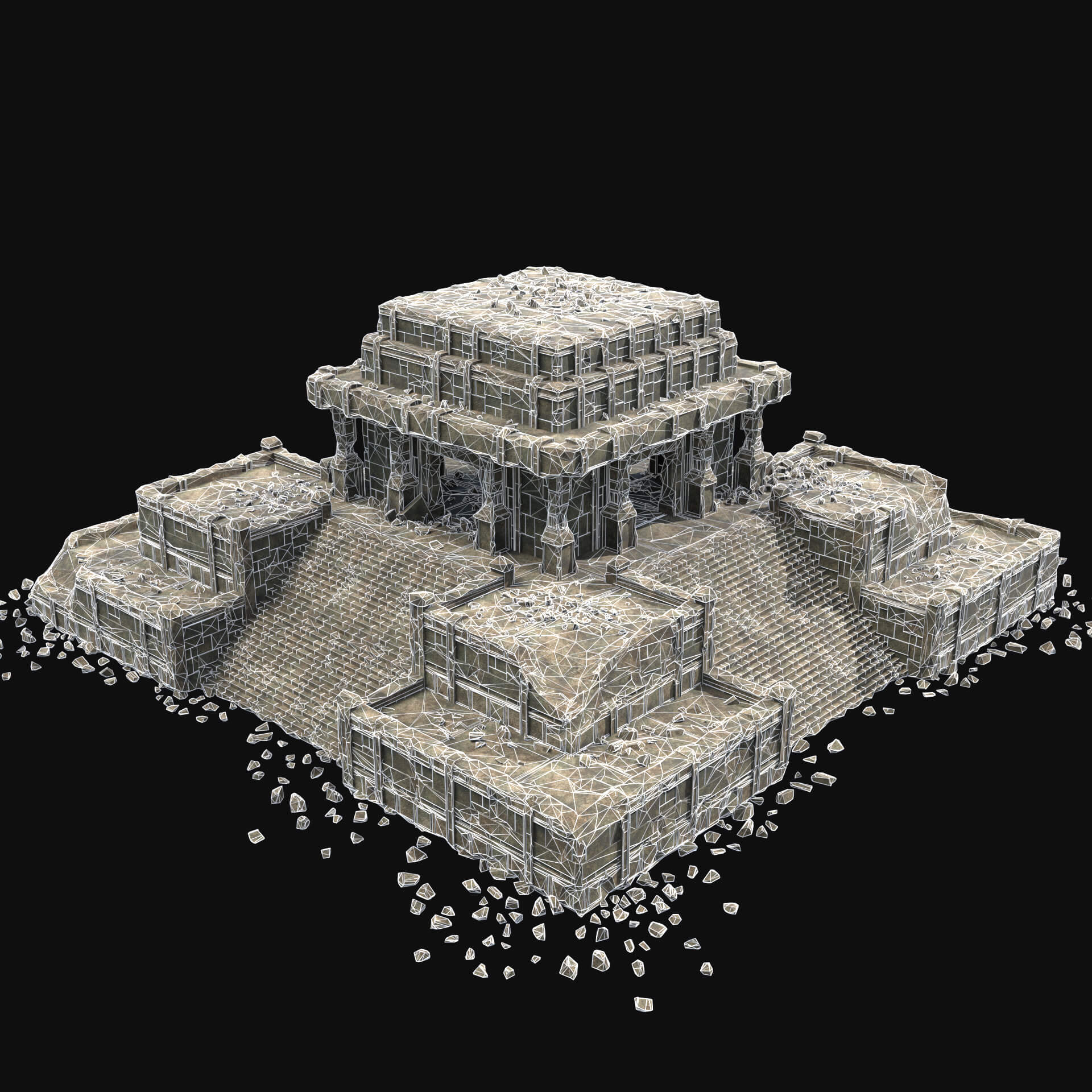Ancient Temple Ruins Tomb Collection - 3D Model by Enterables