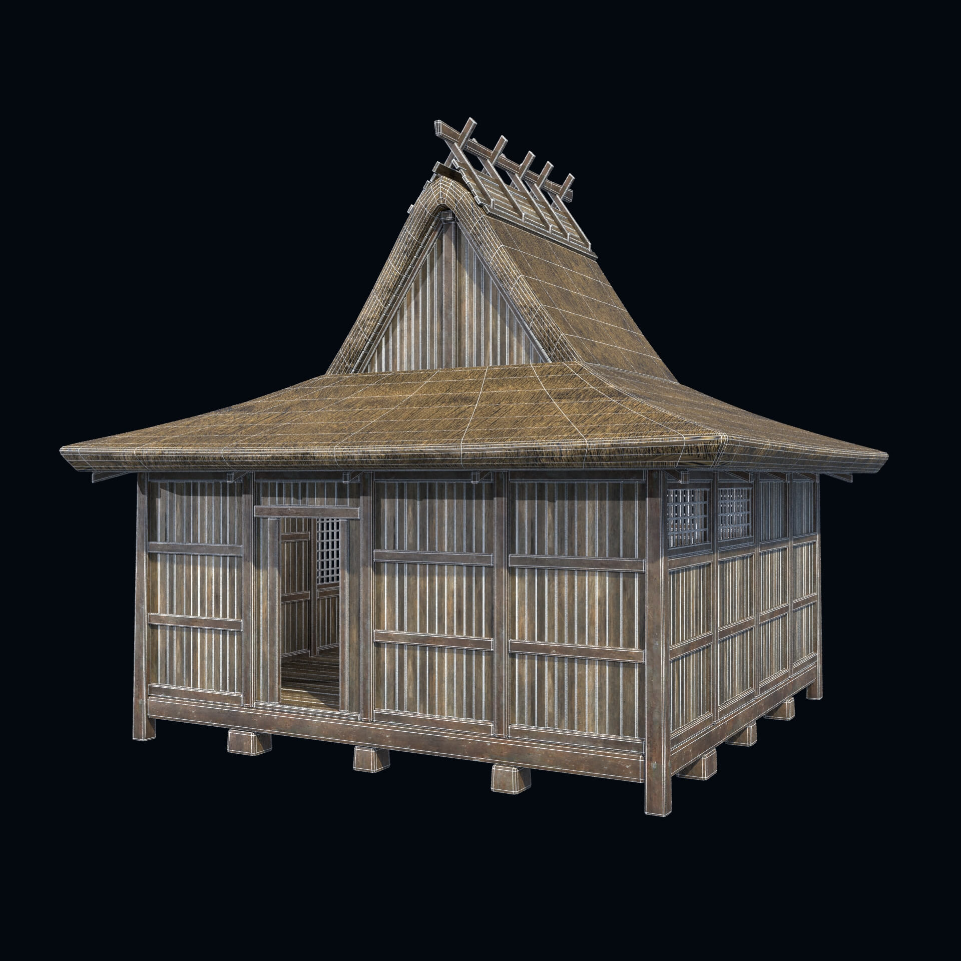 Asian Japan House Building Collection - 3D Model by Enterables