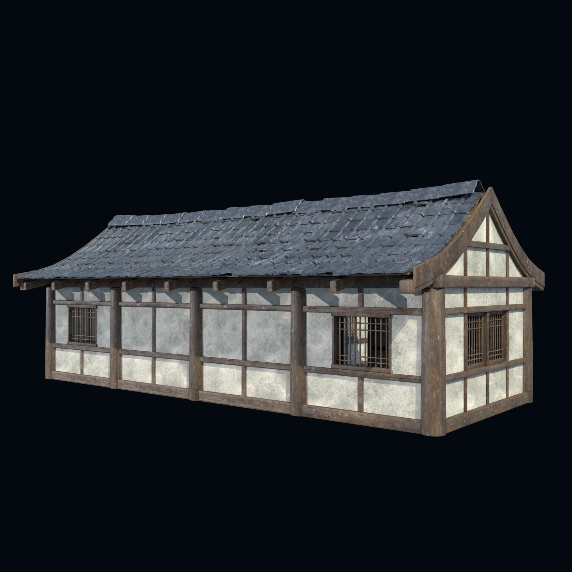 Japan Building Model Asian Japan House Building Collection - 3D Model by Enterables