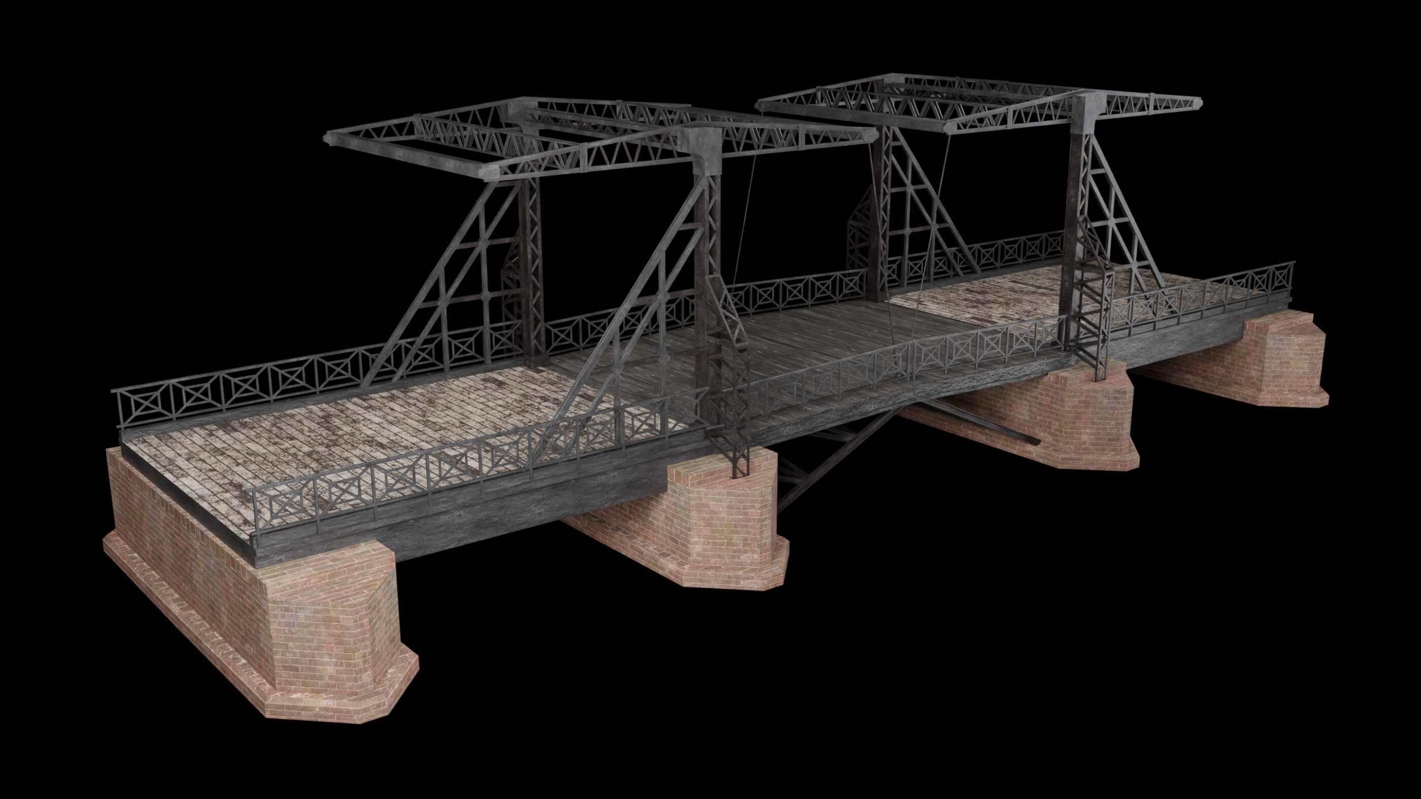 Bascule Bridge Collection - 3D Model by Enterables