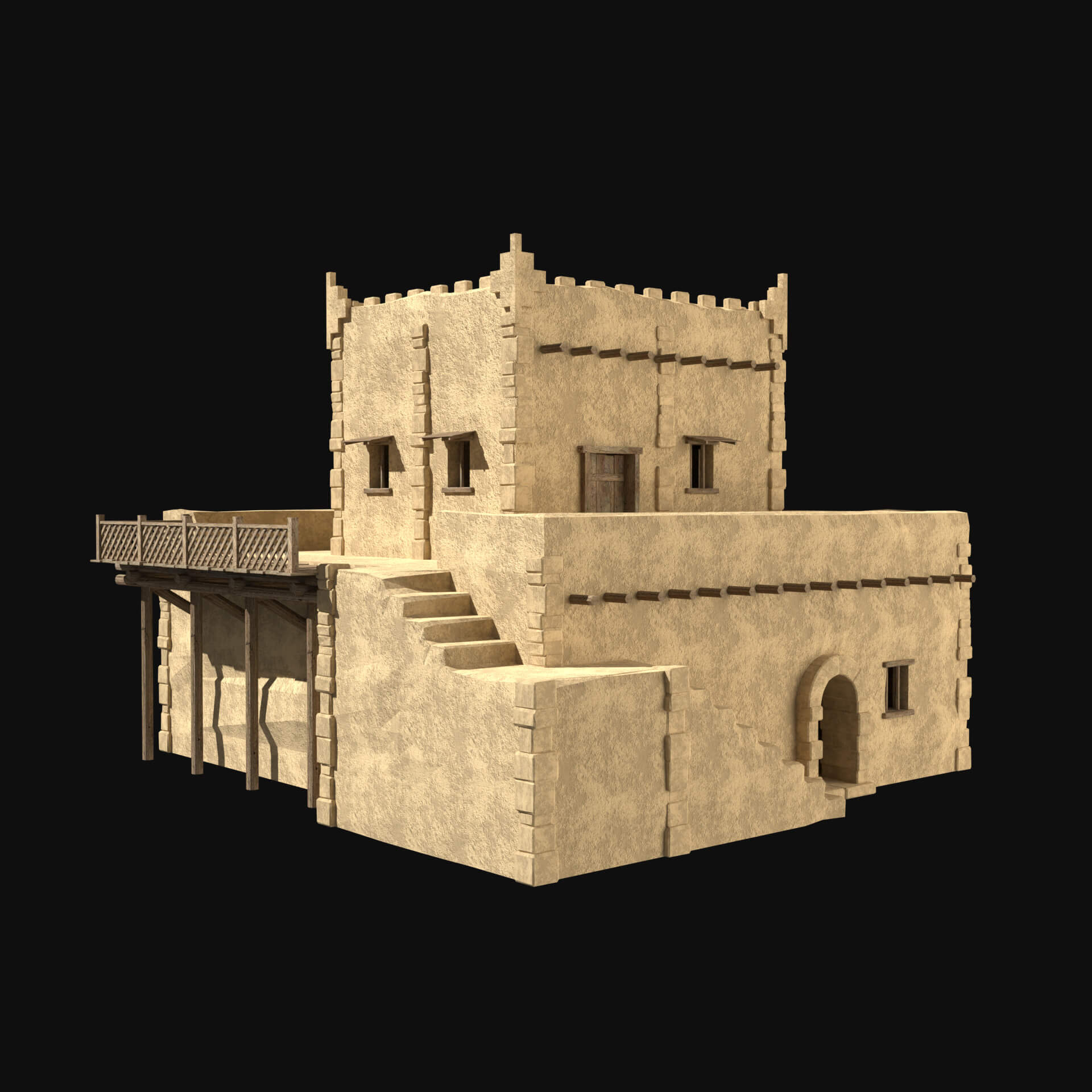 Desert Arab Ancient House Collection - 3D Model by Enterables