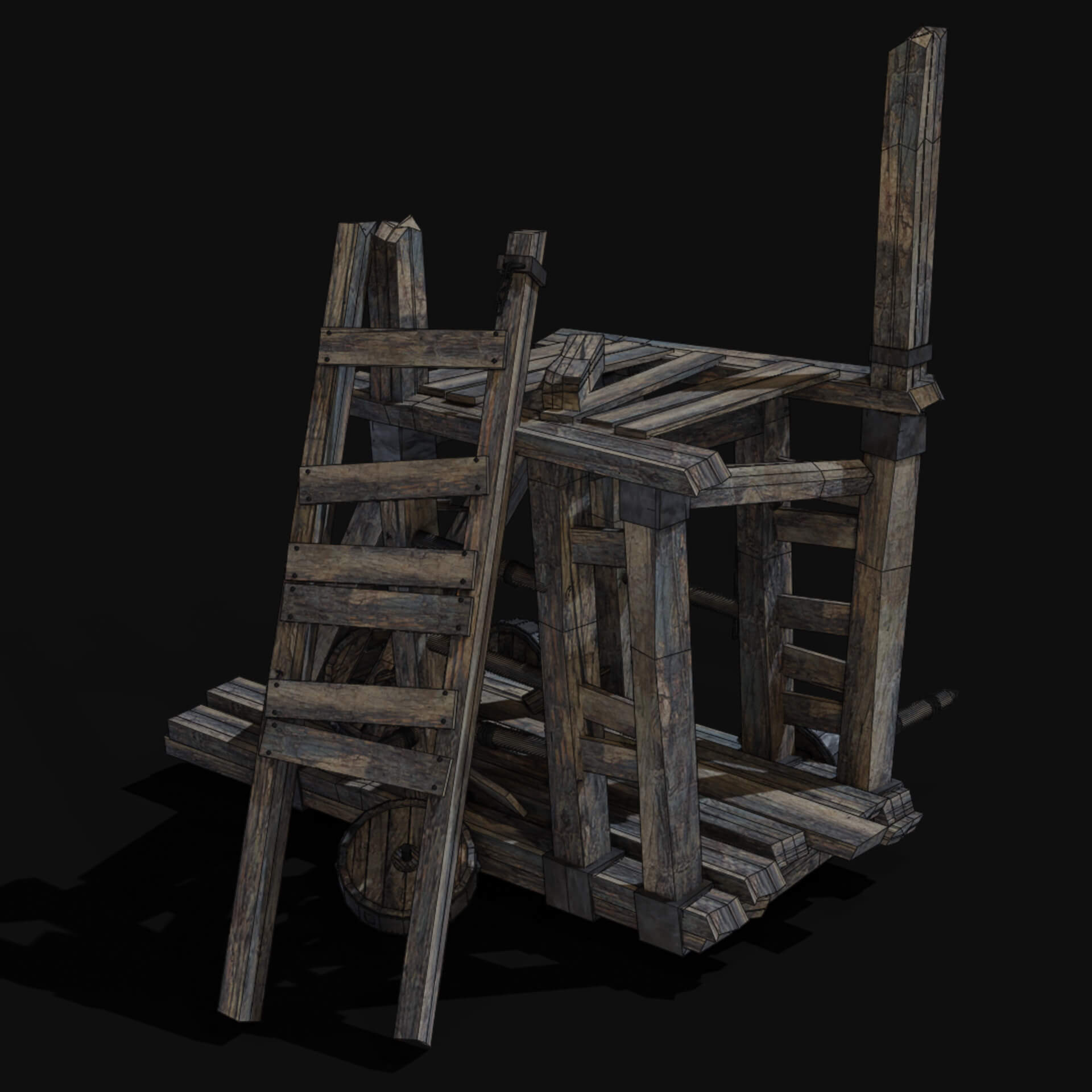 Destroyed Siege Engine War Machine Collection - 3D Model by Enterables
