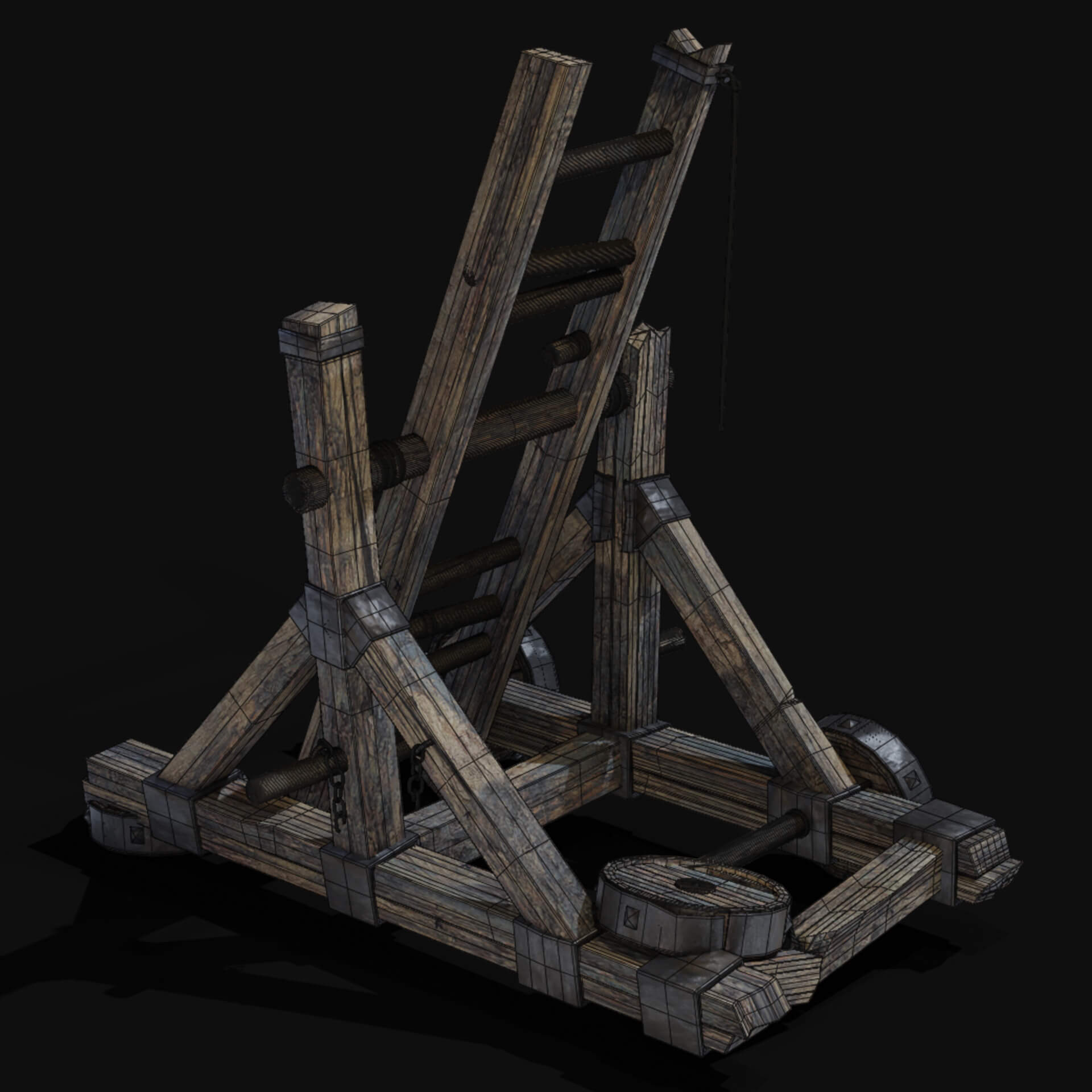 Destroyed Siege Engine War Machine Collection - 3D Model by Enterables