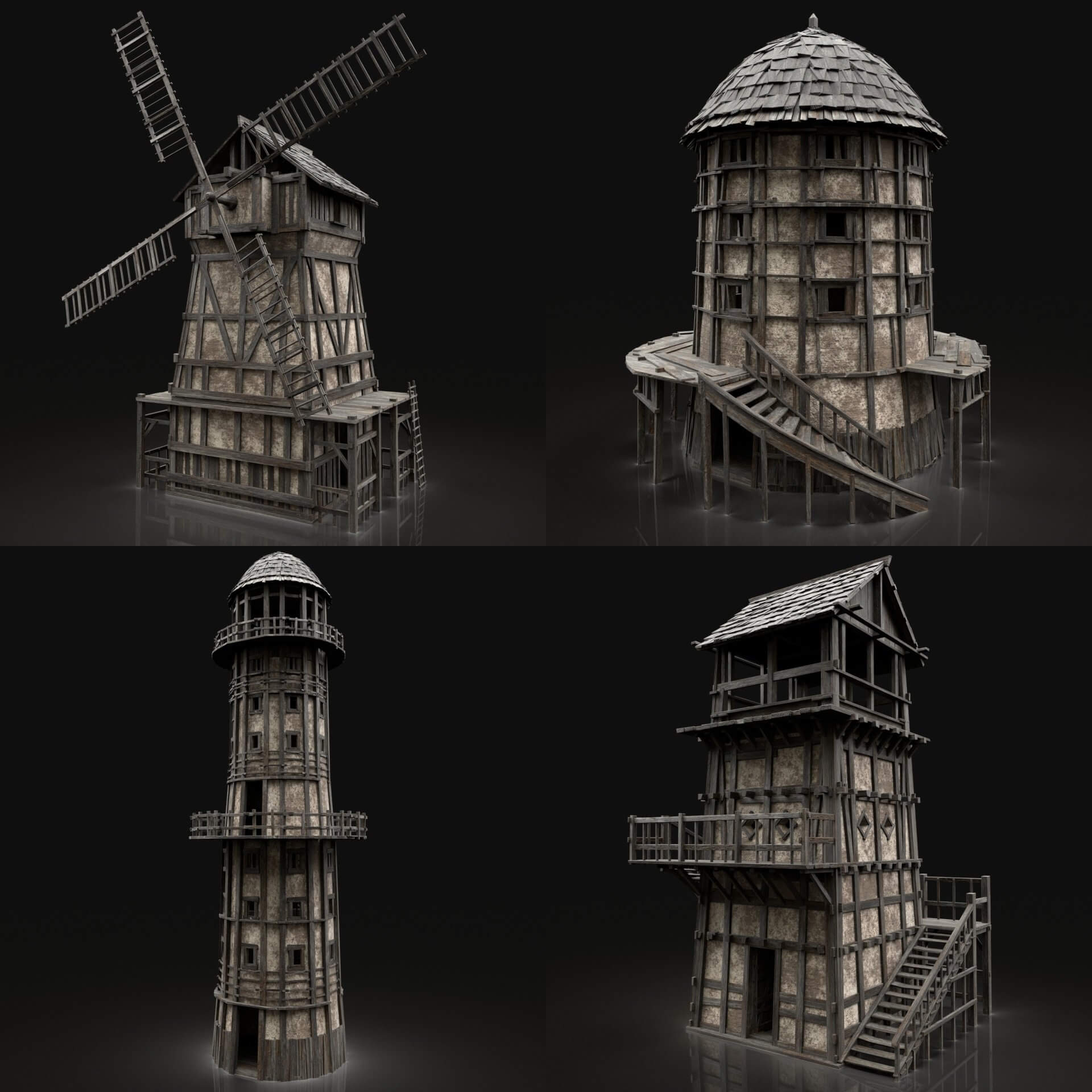Watchtower Collection - 3D Model by Enterables