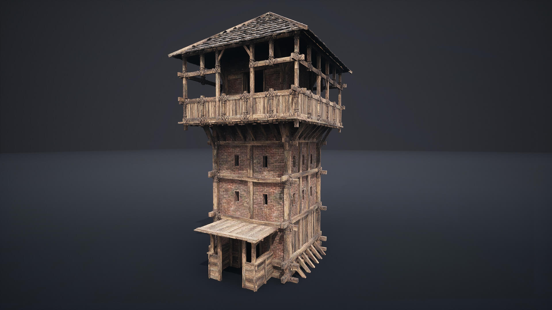 Medieval Watchtower 3D Model by Enterables