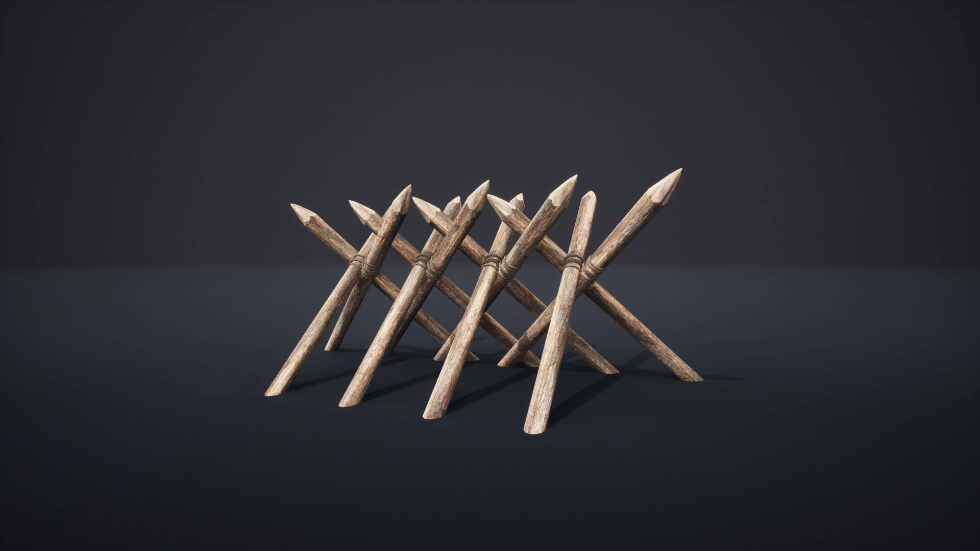 Palisade Wall Barrier 4 3D Model by Enterables