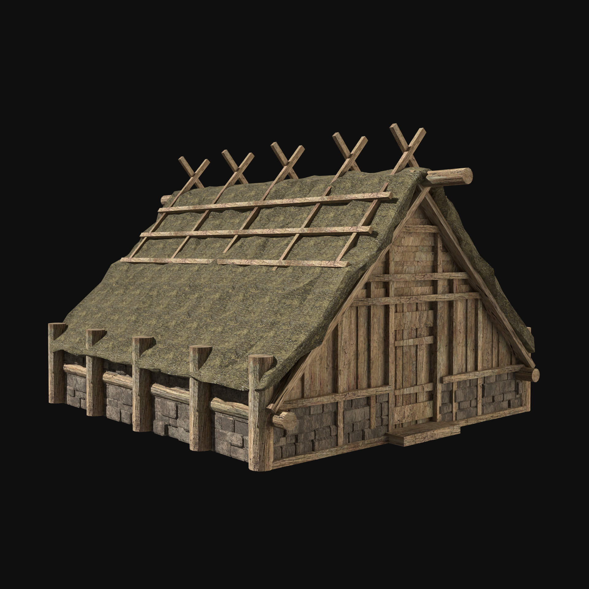 Viking Norseman Nordic House Collection 3D Model by Enterables