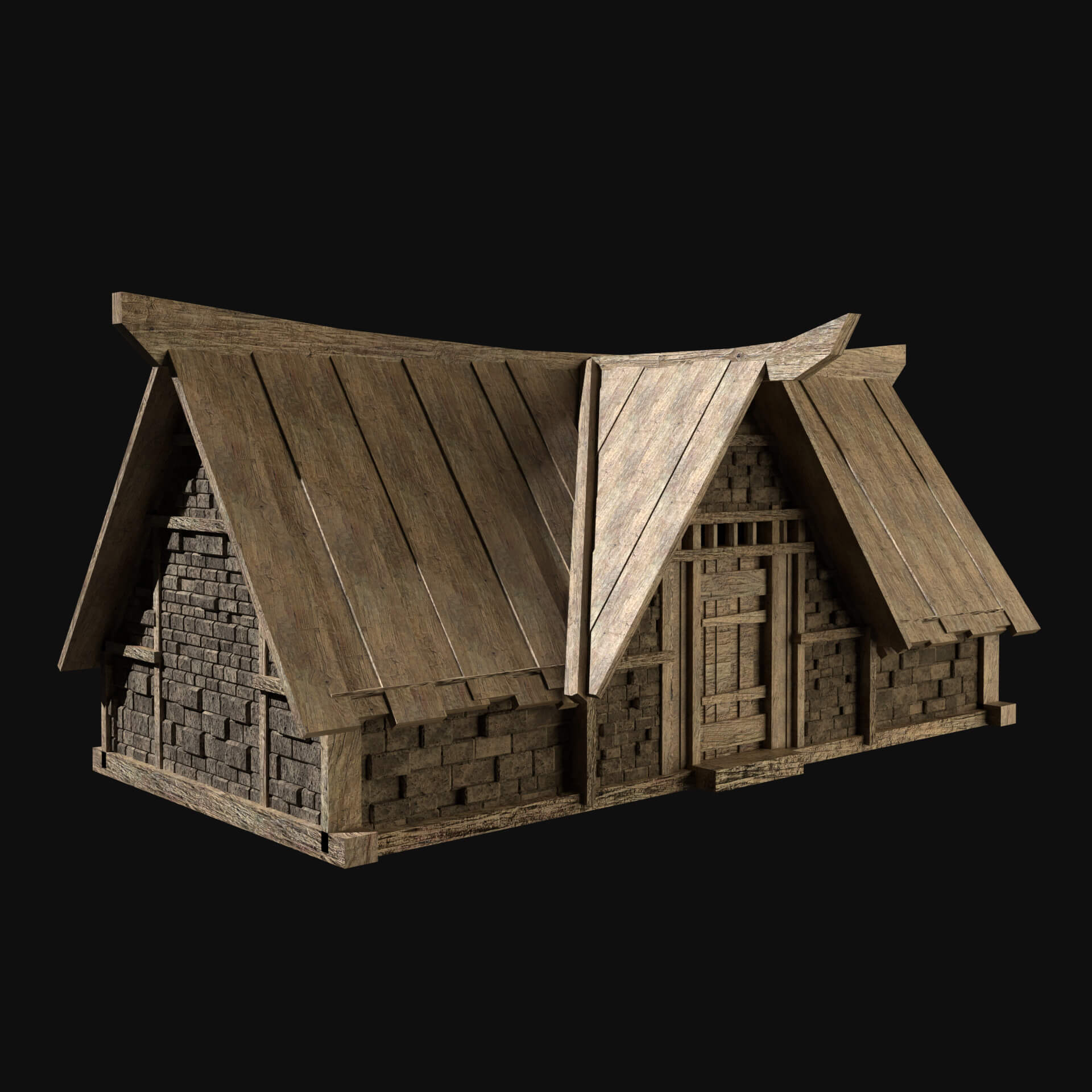 Viking Norseman Nordic House Collection 3D Model by Enterables