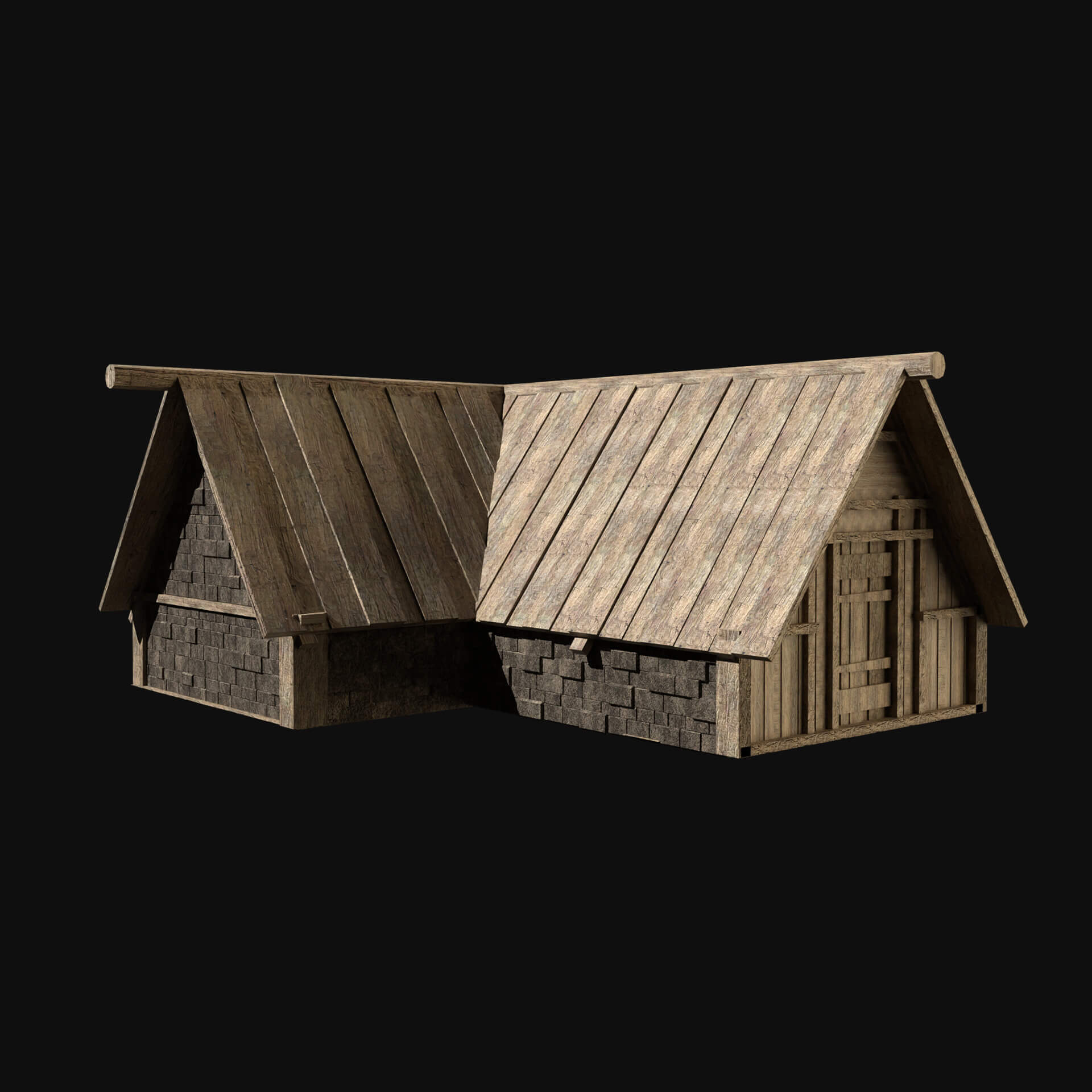 Viking Norseman Nordic House Collection 3D Model by Enterables