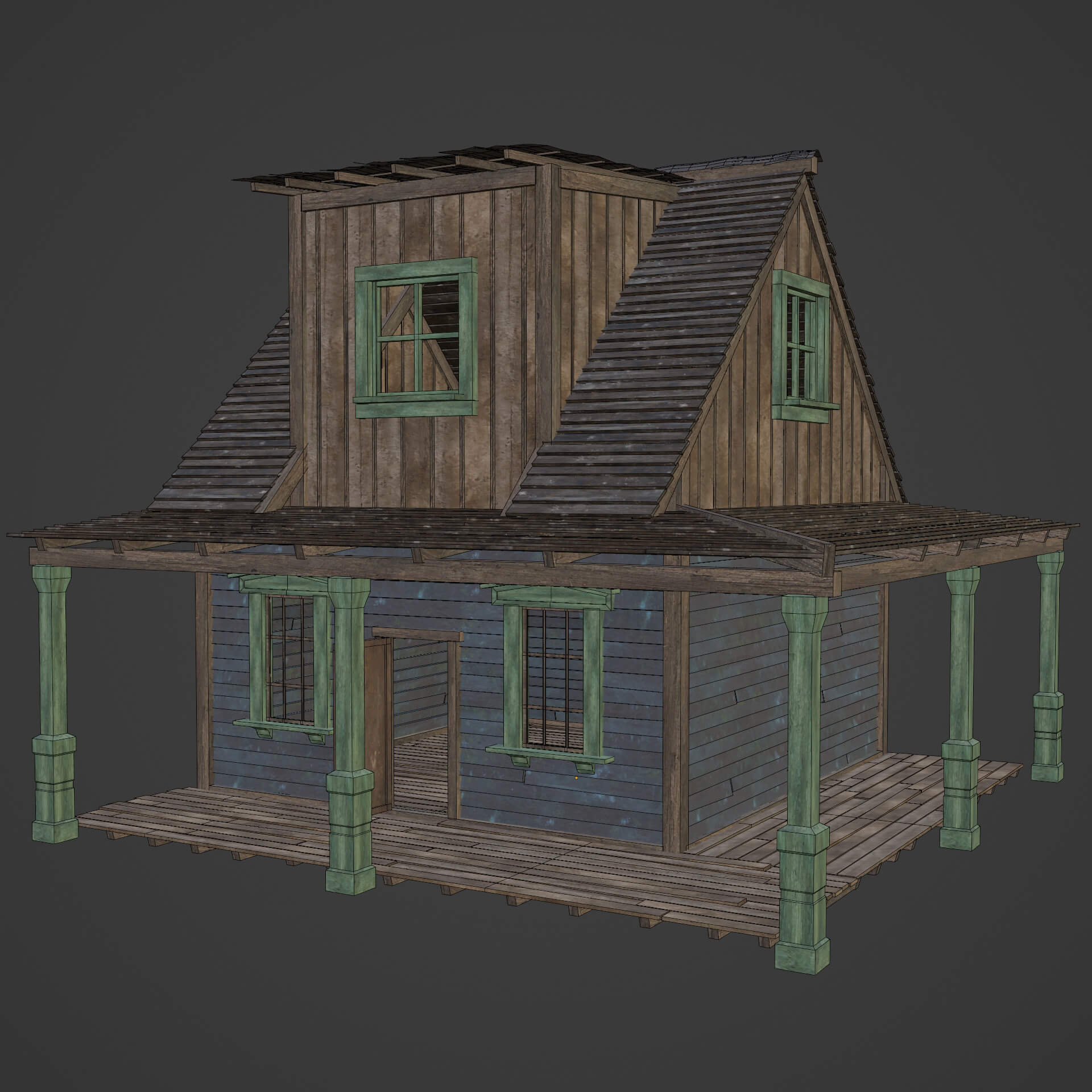 Wild West Western House Hut Cottage Cabin Collection - 3D Model by ...
