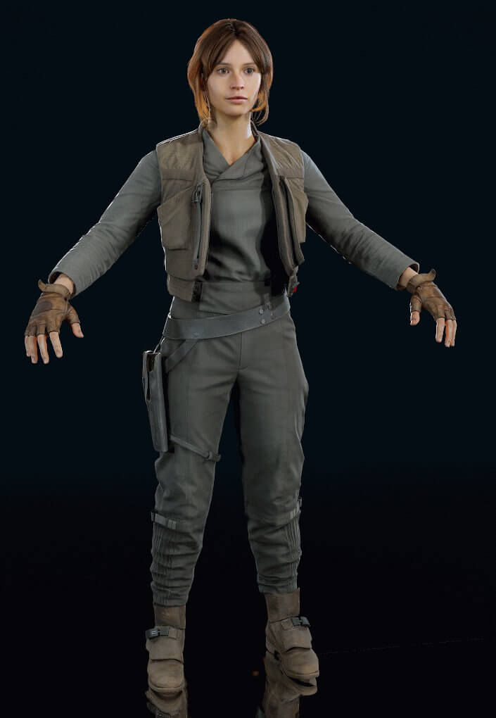 Jyn Erso Star Wars 3D Model by epoche