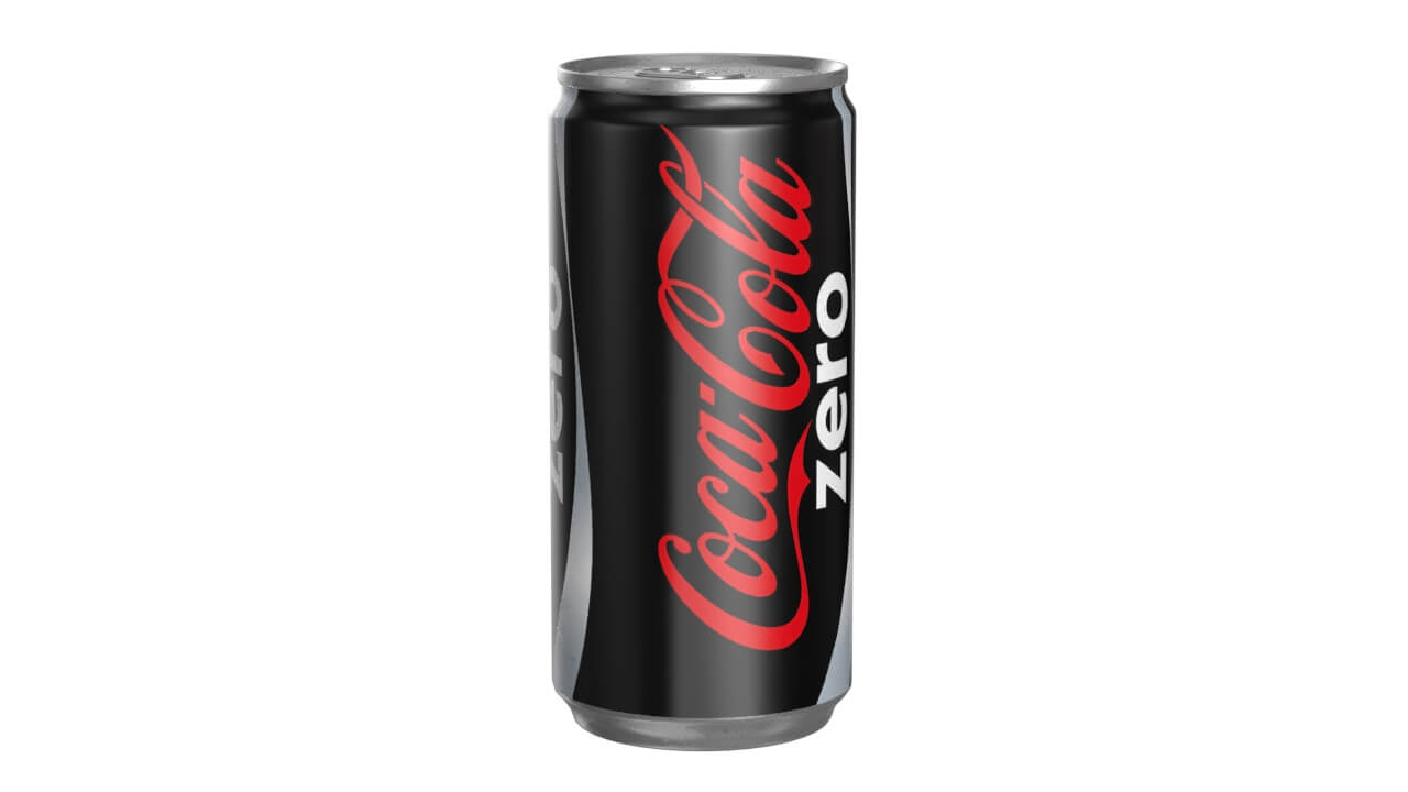 Coca Cola Zero Drink Can Slim 190ml 01 - 3D Model by ERTAN ZORLU