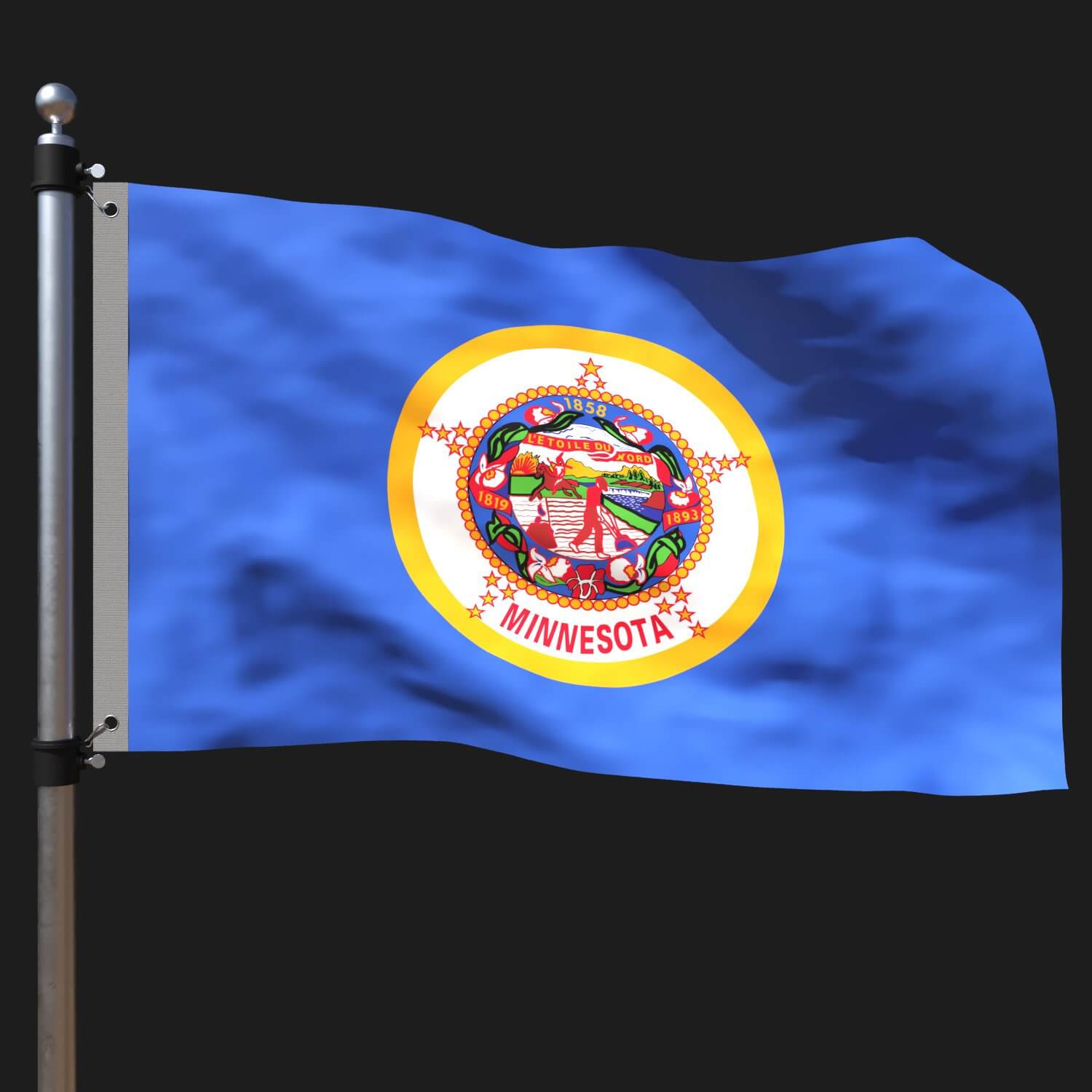 Flag of Minnesota - 3D Model by ERTAN ZORLU